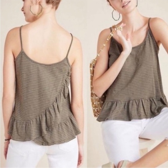 ANTHROPOLOGIE Modena Peplum Tank Size XS - Picture 1 of 11